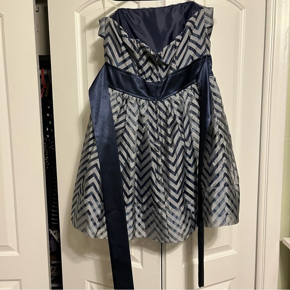 Teeze Me Chevron strapless party dress - Picture 3 of 4